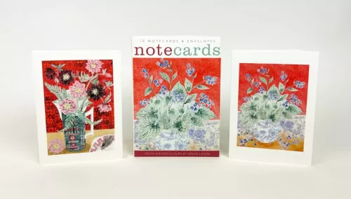 Brunnera in a Pheasant Cup & Hellebore and 'Magic City' Jug by Angie Lewin, Notecard Wallet