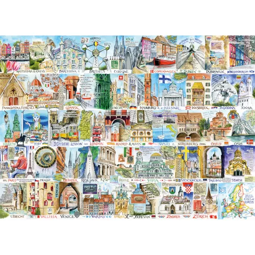 Sights & Sounds of Europe (1000) Jigsaw Puzzle