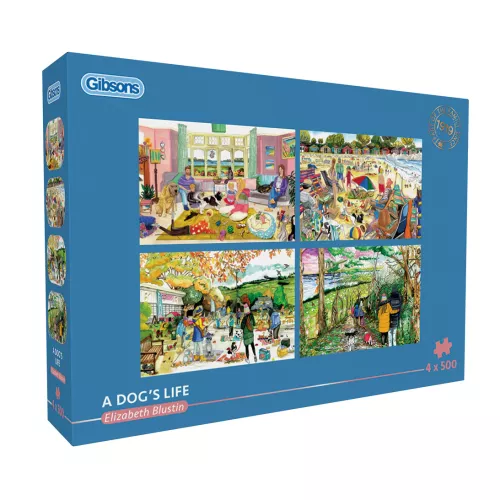 A Dog's Life (4x500) Jigsaw Puzzle