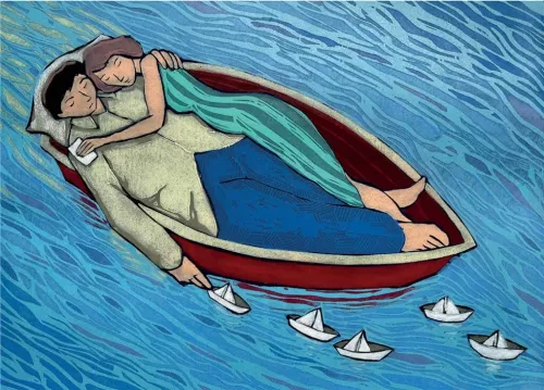 Love Notes and Little Boats, Greeting Card