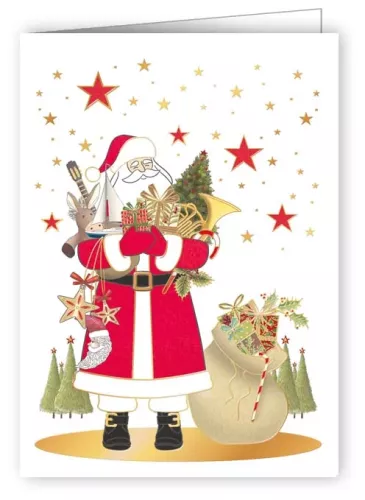 Santa With Presents, Mini Cards