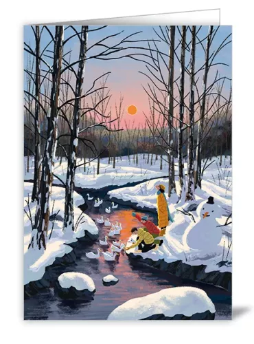 Feeding Swans In The Winter, Heartfelt