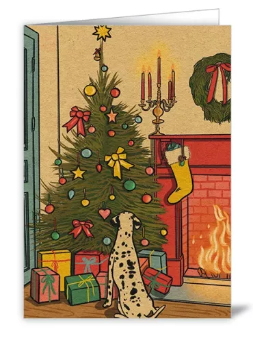 Dalmatian In Front Of Christmas Tree, Sunday Mood
