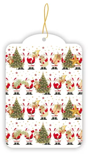 Santas With Horns And Presents, Gift Tag pack
