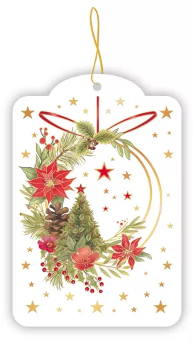 Christmas Wreath With Tree, Gift Tag pack