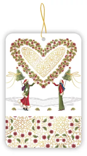 People With Heart Wreath, Gift Tag pack