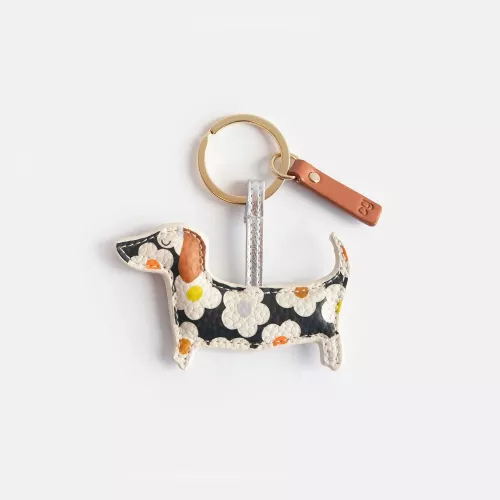 Multi Flower Sausage Dog Keyring