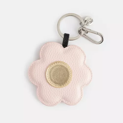 Pink & Gold Flower Bag Charm