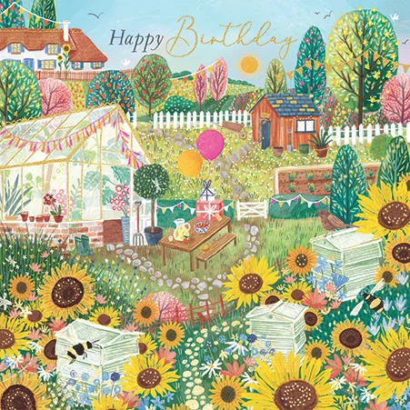 Summer In The Allotment, Greeting Card