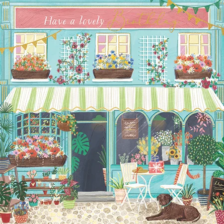 At The Flower Shop, Greeting Card