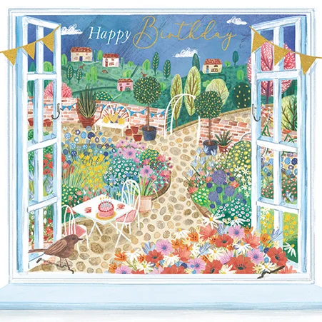 Cake In The Courtyard, Greeting Card