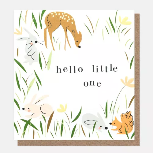 Woodland Animals New Baby Card
