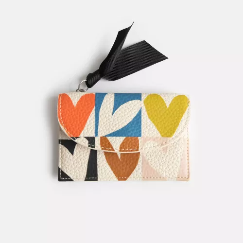 Multi Checkmate Hearts Card Holder Coin Purse