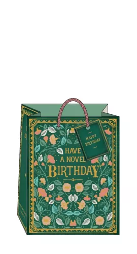 Storybook Novel Folral Medium Portrait Gift Bag