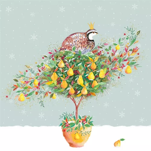 Partridge in Pear Tree Christmas Card Wallet