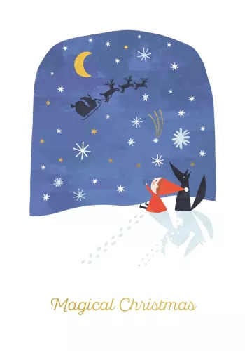 Elf Cosy Cottage Xmas Card