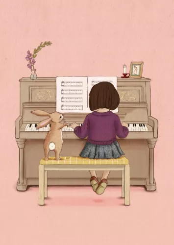 Piano, Postcard