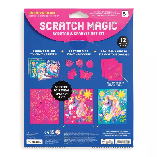 Unicorn Glam Scratch & Sparkle Art Activity Kit