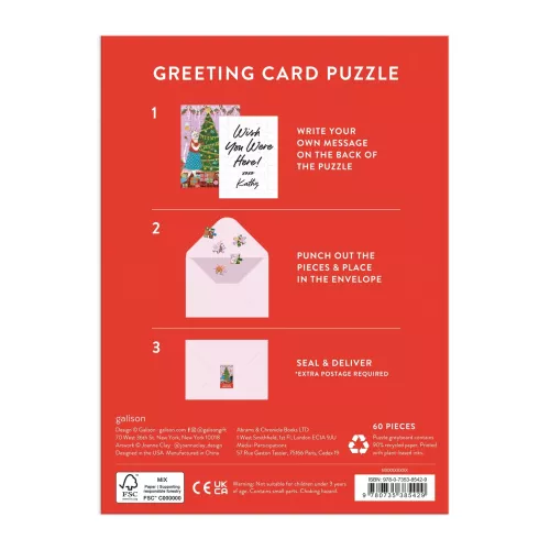 Meowy Christmas Greeting Card Puzzle (Jigsaw Products)