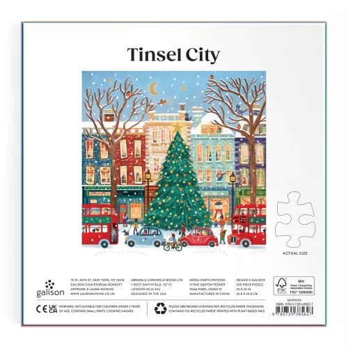 Tinsel City 500 Piece Foil Puzzle (Jigsaw Products)