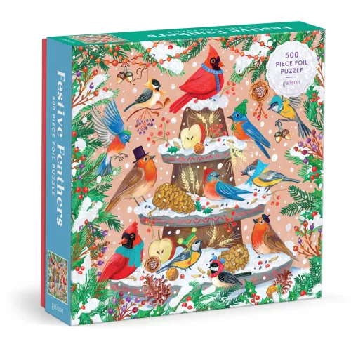 Festive Feathers 500 Piece Foil Puzzle (Jigsaw Products)