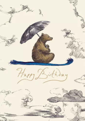 Flying Bear Birthday Petite Card