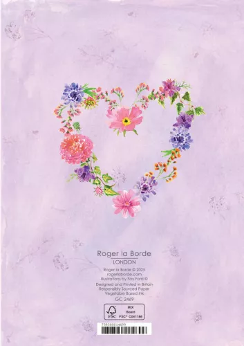 Floral Wedding Cake Greeting Card single