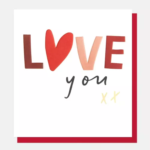 Love You Text With Kisses, Greeting Card