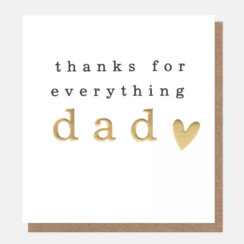 Thanks For Everything Dad With Heart, Greeting Card