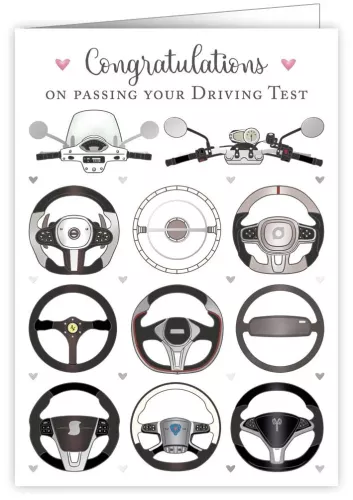 Congratulations on passing your Driving Test, Greeting card