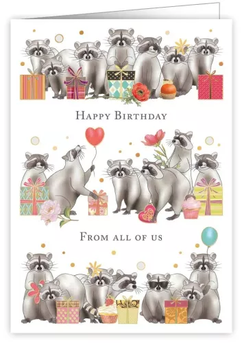Happy Birthday from all of us, Greeting card