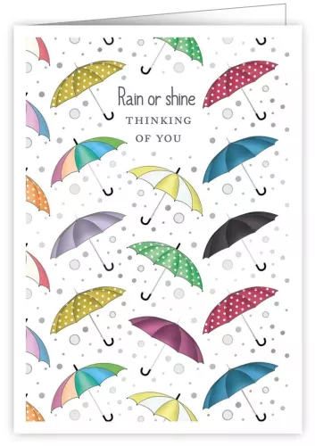 Rain or shine, thinking of you, Greeting card