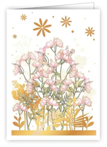 No specific text, Flowers, Mini card