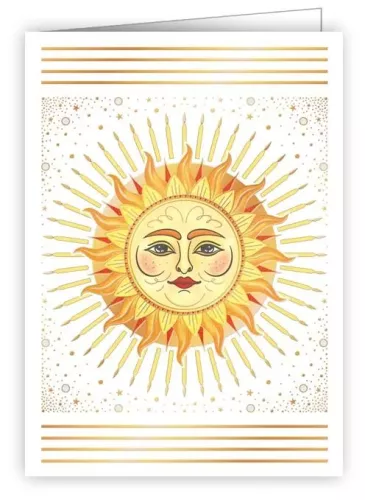 No specific text, Sun & candles, Mini card