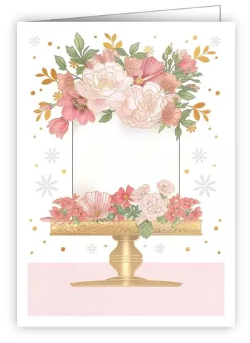 Cake & flowers, Mini card