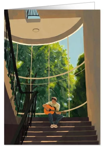 Playing Guitar, Heartfelt, Greeting Card