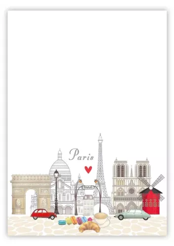 Paris, Slant Note Block, Quire Stationary