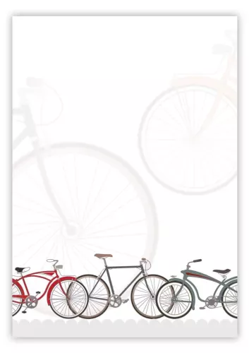 Bicycles, Slant Note Block, Quire Stationary