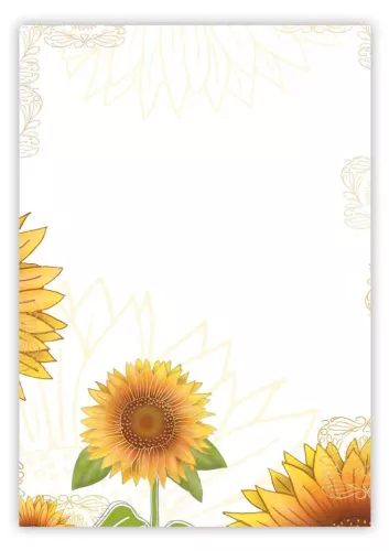 Sunflowers, Slant Note Block, Quire Stationary
