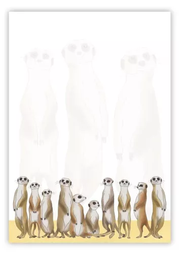 Meercats, Slant Note Block, Quire Stationary