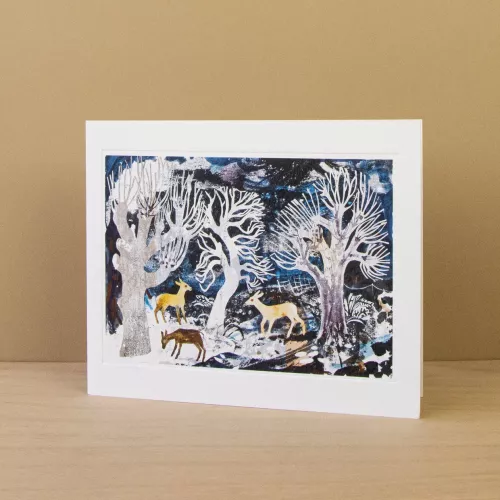 Deer at the Wood's Edge, Greeting Card