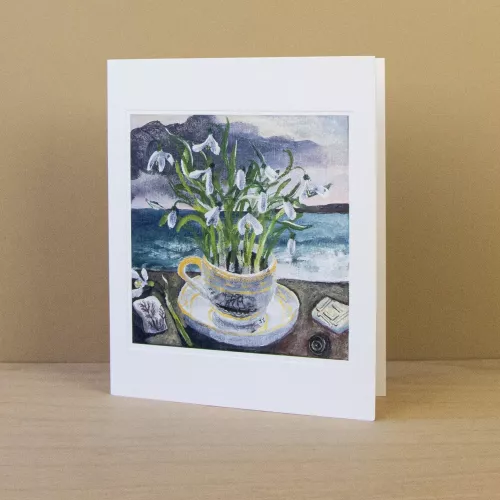 Ship with Snowdrops, Greeting Card