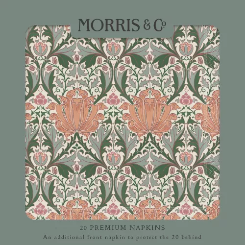 Helena Peach and Teal , William Morris, Napkins