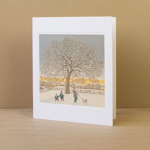 Winter Oak, Greeting Card