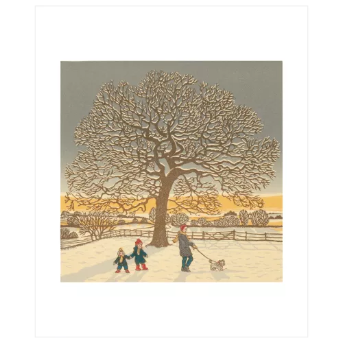 Winter Oak, Greeting Card