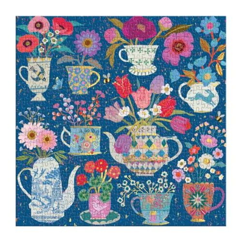 Victoria Ball Potted Teacups 500 Piece Foil Puzzle
