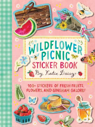 Wildflower Picnic Sticker Book - 100+ Stickers of Fresh Fruits, Flowers, and Gingham Galore!