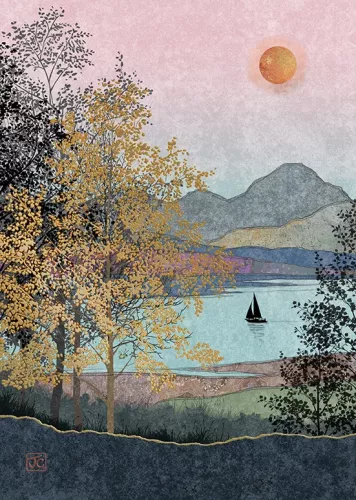 Boat Lake, Greeting Card