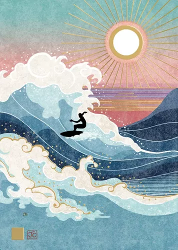 Surfer, Greeting Card