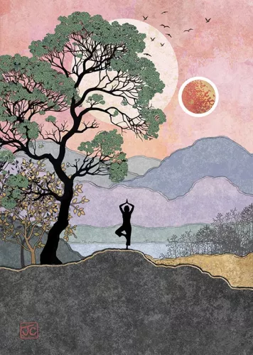 Yoga Mountain, Greeting Card